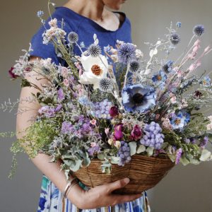 ドライフラワーのアレンジメント