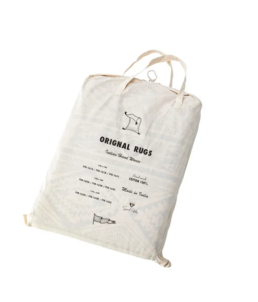 コットン100%ネイビーラグ - 画像 (2)