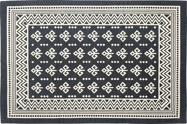 コットン100%ネイビーラグ